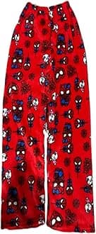 Cartoon Pajamas Pants for Women Girls Kawaii Spider Anime Pink Cat Flannel All Over Print Cute Pjs