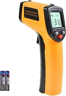 Infrared Meat Thermometer Temperature Gun for Cooking, -50°C to 400°C, Digital Non-Contact IR Heat Gun for Meat Pizza Oven Grill & Engine, Laser Tool for Indoor Outdoor Pool, Cooking, Candy