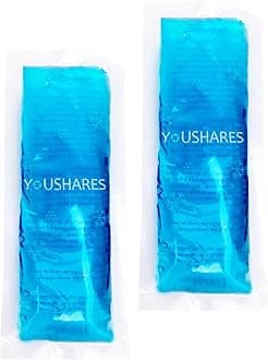 YOUSHARES Ice Packs - Reusable Freezer Packs Instant Hot Or Cold Gel Pack Suitable for Insulin Cool Storage Bag （2 TSA Approved Ice Packs）