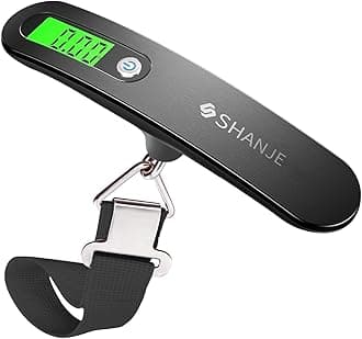 SHANJE Luggage Weight Scale for Suitcases 110 Lbs Travel Accessories High Precision Travel Digital Hanging Scales 50kg Black