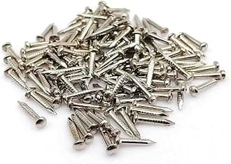Tiny Wooden Nails for DIY Craft Projects, Antique Drawer Repairing, Mini Boxes Decorative Accessories[Set of 200pcs] (1×8mm, Silver)