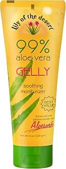 - Gelly Moisturizer - 99% Organic Aloe Vera Gel for Skin, After Sun Care with Aloe, Vitamin E Oil, and Vitamin C for Sunburn Relief, 8 Fl Oz