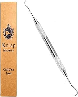 Professional Dental Tools - Dental Pick, Dental Scaler for Tartar Plaque Remover Tooth Cleaner Teeth Scraper Dentist Hygienist Kit Sickle Scaler Teeth Cleaning Set Stainless Steel 1 Pc By Krisp Beauty