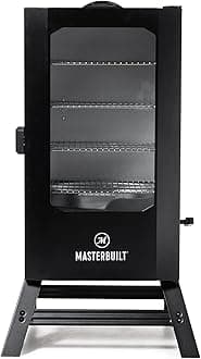Masterbuilt® 40-inch Digital Electric Vertical BBQ Smoker with Leg Kit, Side Wood Chip Loader and 970 Cooking Square Inches in Black, Model MB20070122