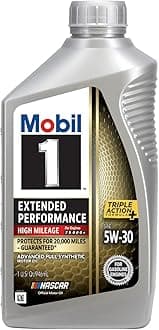 Mobil 1 Extended Performance High Mileage Full Synthetic Motor Oil 5W-30, 1 Quart (6-pack)