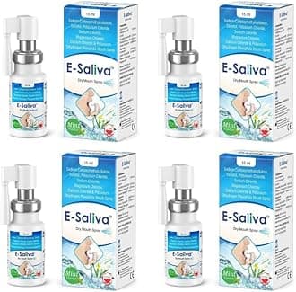 E-Saliva Mint Dry Mouth Spray - Instant Relief for Dry Mouth - Mint (Pack of 4))
