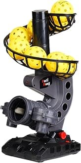 Furlihong 388PBH Pickleball Machine, 4 Adjustable Angles, Includes 9 Pickleballs, Powered by Power Bank/Battery, for Beginners