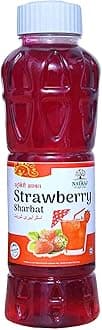 Natraj The Right Choice Strawberry Sharbat Syrup. Perfect for making cool drinks, desserts, and more, this 750 ml bottle provides rich strawberry flavor that delights your taste buds. Ideal for summer refreshments or adding a fruity twist to your recipes.