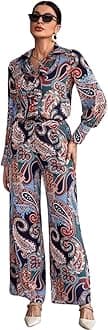 Leriya Fashion Rayon Ethnic Co Ord Set for Women Stylish | Paisley Printed Cord Set | Long Straight Shirt Kurta With Pant Set For Women | Kurta Sets for Woman