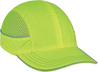 Ergodyne Safety Bump Cap, Baseball Hat Style, Comfortable Head Protection, Long Brim, Skullerz 8950, Lime