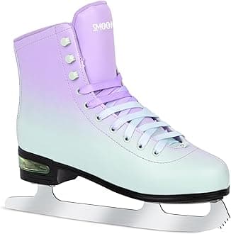 Figure Ice Skates for Women and Men - Air Cushion Deluxe Hockey Ice Skate Premium Leather Skates Indoor Outdoor Rink for Teens Beginner