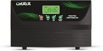 Okaya ATSW 3050 Hi-Capacity Inverter for Home, Office & Shops | 2500VA/24V Pure Sinewave | Reliable Power Backup | Supports 2 Inverter Battery | LED Display | Fast Charging | with 36 Months Warranty