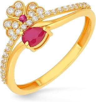 Malabar Gold & Diamonds22K Yellow Gold Ring for Women | 22 Kt BIS Hallmark Certified Gold Jewellery for Birthday, Anniversary, Rakhi Gift