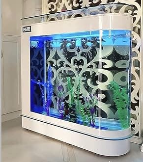 Upright Fish Tank Big Fishbowl Glsaa Bar for Patios Living Office Room and Kitchen