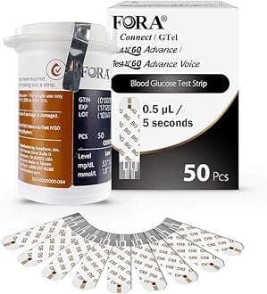 FORA Test N'GO Advance/Test N'GO Advance Voice Blood Glucose Test Strips – 50 ct | Cost-Effective & Accurate Blood Sugar Testing