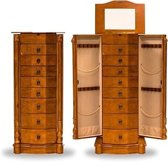 Roman Honey Oak Jewelry Armoire by Hives & Honey