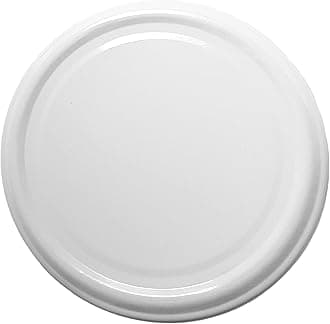 Metal Lug Cap 82 mm Lid for Glass Storage Jars and bottles (brand peerul) (Pack of 30, White)