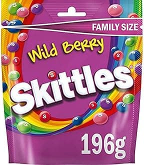 Skittles Sweets, Fruit Chewy Sweets, Wild Berry, 14 Packs of 196g