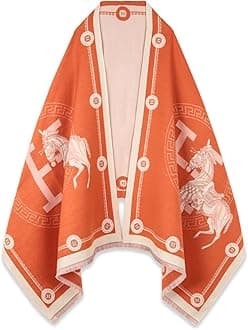 Scarfs for Women Pashmina Silky Shawl Wrap for Evening Dressing Blanket Open Front Poncho Cape