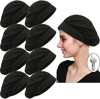 4 or 8 Pack Chef Hat Kitchen Cooking Chef Cap Adjustable Food Service Hair Nets Reusable Washable Mesh Bouffant Beanie