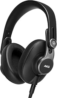 Pro Audio K371 Wired Over-Ear, Closed-Back, Foldable Professional Recording Studio Headphones, Studio Monitor Mixing, Podcast, DJ Stereo Headsets, Black