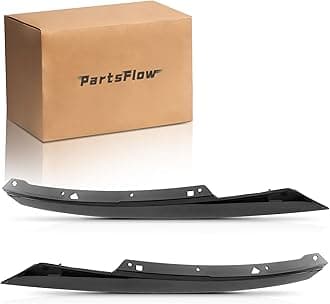 PartsFlow Grille Trim Compatible With 2016 2017 2018 Honda Civic Set of 2 Left Driver & Right Passenger Black Grille Trim