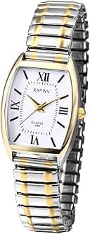 Women's Easy Reader Watches Ultra Thin Stretch Wrist Watches with Elastic Band