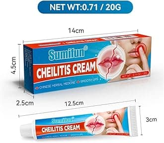 NIKITA.VIVI Cheilitis Cream, Lip Care Lip Balm Cream, Herbal Extracts for Smooth Lips, Soothes Lip Lines & Moisturizing Lip Care Balm, Lip Repair for Dry Lips, Reduce Dry Lips Peeling 20G