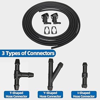 MITZONE Windshield Washer Nozzle Kit Compatible with 2004-2017 Dodge Ram 1500 2500 3500 Durango Charger Journey Grand Caravan Avenger Jeep Compass Patriot Grand Cherokee