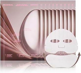 Mediheal Retinol Collagen Ampoule Lifting Mask (4 Counts) for V Line Mask Anti-Aging - Helps Reduce Fine Lines & Wrinkles, and Smoothens Skin