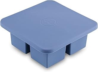 W&P Peak Silicone Extra Large Cube Ice Tray w/ Protective Lid | Blue Peak | Easy to Remove Ice Cubes | Food Grade Premium Silicone | Dishwasher Safe, BPA Free