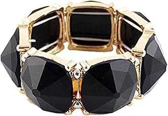 Shining Diva Fashion Black Stone Coff & Kadaa Bracelet for Girls & Women(4814b)
