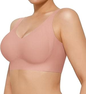 PopilushWireless Bras for Women Comfort Full Coverage Bralette Wide Straps No Wire for Large Bust