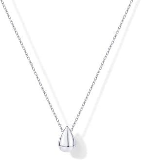 14K Gold Plated Dainty Pear Pendant Necklace for Women | Tear Pendant Necklaces