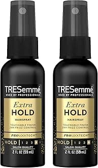Tres Two Spray with Extra Hold Non-Aerosol Hairspray, Travel Size, Extra-Firm Control, Strong Hold with Touchable Feel, Humidity Resistant, Frizz Control, 2 pk – 2 oz Bottles