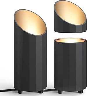 Barrina Uplighting Indoor Spotlight, 2 in 1 Detachable Up Lights Indoor Floor Can Light with 3000K GU10 Bulb, LED Spot Lights for Plant Picture Home, 6.56FT Plug Cord & Foot Switch,2 Packs