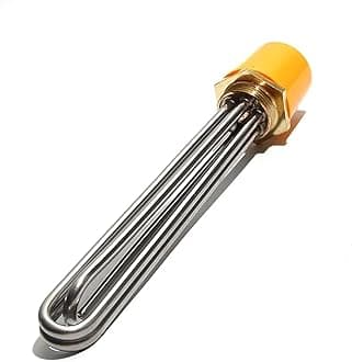 SSIMOO DN40 Water Heating Element 220V/380V 3KW-12KW 304SS with Interal Nut Copper Thread 304SS Tube Spare Parts for Air Energy Kindly (Color : 12KW 355mmL, Size : 1-380V)