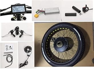 NBpower 26" x 4.0 48V 1500W Electric Bicycle Fat Bike kit, 1500W Fat E-Bike Conversion Kit with 1500W Hub Motor,Multifunction LCD Display, with Tire.