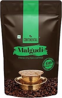 Continental Malgudi Filter Coffee Powder 200g Pouch (60% Coffee - 40% Chicory)