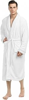 NY Threads Mens Robe, Luxury Plush Fleece Mens Bathrobe, Spa Bath Robe for Men