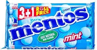 MentosChewy Dragees Mint Flavour 3+1 Roll Free