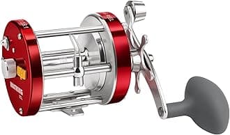KastKing Rover Round Baitcasting Fishing Reel, Perfect Conventional Reel for Catfish, Salmon/Steelhead, Striper Bass and Inshore Saltwater Fishing Reel, Reinforced Metal Body
