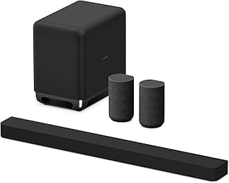 Sony Bravia Theatre Bar 8(HT-A8000) with 360 SSM,IMAX,Dolby Atmos/DTSx Premium Soundbar Home Theatre System with subwoofer SW5 & Rear Speaker SA-RS5-Black