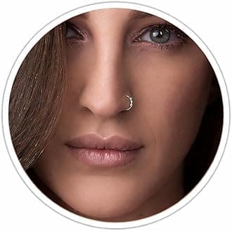 Jolliz Beaded Nose Rings Hoops – 24 Guage Nose hoops Handmade with Classic Design, Hypoallergenic Nose Rings for Women, Nose Piercings for Stylish Everyday Wear
