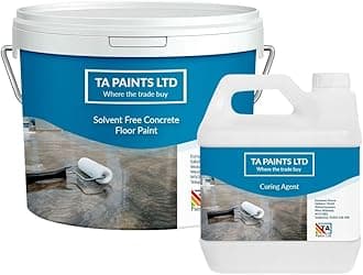 100% Epoxy Resin Concrete Floor & Garage Paint Low Odour Solvent Free Heavy Duty Two Pack Coating Industrial, Factory Floor Paint 5Kg Clear Sealer