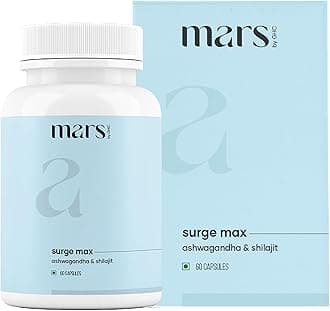 Mars Surgemax Natural Capsules with Shilajit & Safed Musli | Supports Energy, Strength & Immunity | Pack of 1
