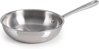 T-Fal Pro Tri-Ply Stainless Steel Fry Pan, 8 Inch, Induction Compatible, Oven Safe 500°F, Fast & Even Heat, Professional Quality & Durability, Frying Pan, Skillet, Cookware, Silver