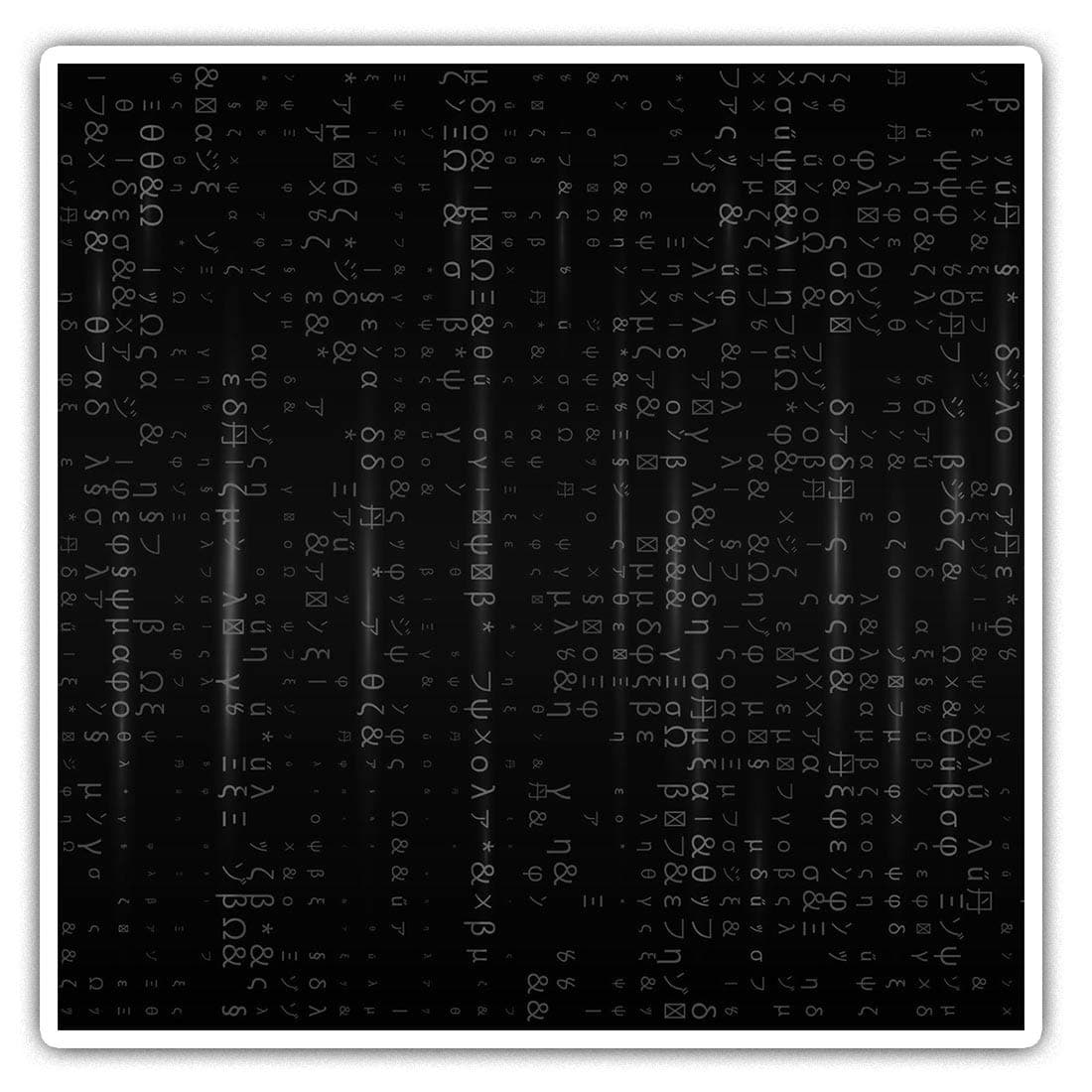 Square Stickers (Set of 2) 7.5cm BW - Code Computer Geek Fun Laptop Tablet Luggage Scrapbook #38354