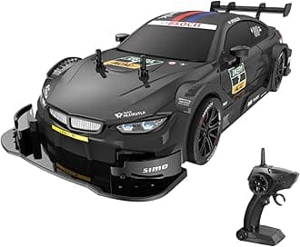 RC Drift Car, 1:16 Scale Remote Control Car, 4WD 40KM/H High Speed RC Racing Car, 2.4GHz Electric Sport Driftings with Headlight, Drifting Tires and Racing Tires for Adults (Black)