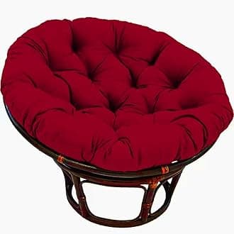 Large Round Papasan Chair Cushion, Thick Outdoor Rocking Chair Cushion, Rattan Hanging Basket Cushion, Egg Nest Replacement Pad(Red 1,100 * 100cm)